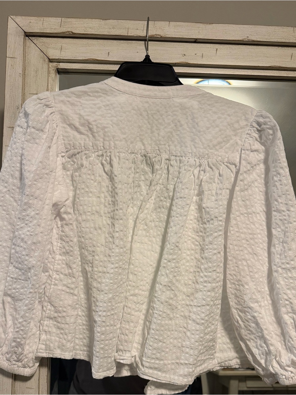 White Button-Front Shirt - Free Assembly - Picture 2 of 2